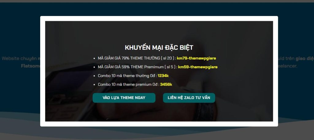 Code poup đẹp quảng cáo chèn fuction