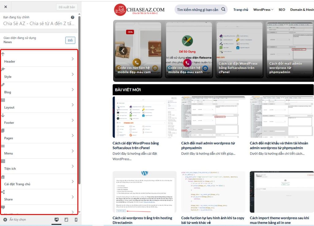 Cách Sửa lỗi WordPress khi update bị vỡ giao diện ở tùy chỉnh css